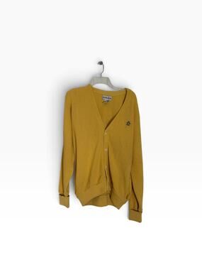 Vintage 70s Grand Slam Munsingwear Penguin Cardigan Yellow Sweater Men M